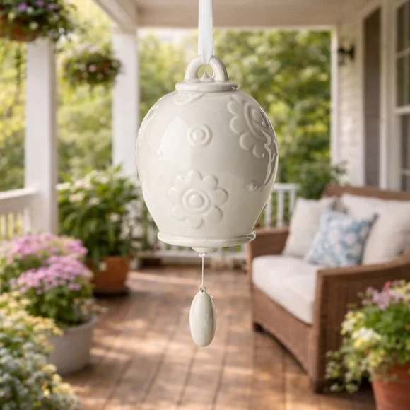 Boston International Ceramic Hanging Bell Wind Chime Set of 3 – NWT - Picture 2 of 13